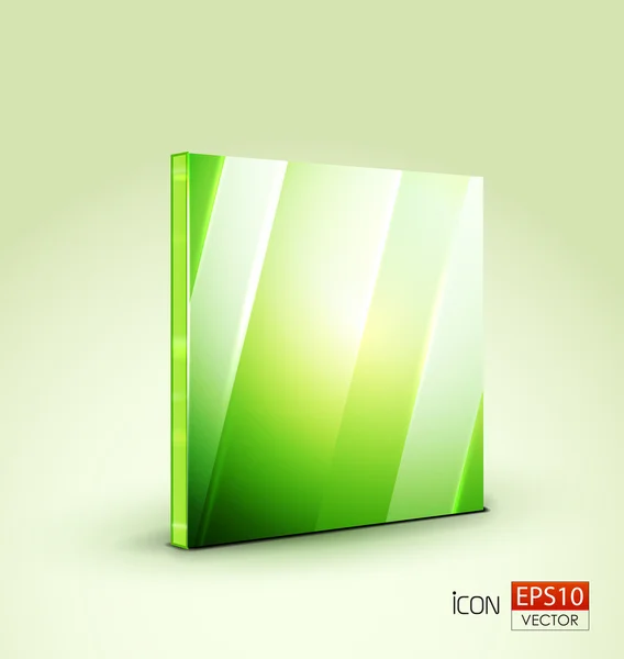 Zöld lemez ikonjára vagy a háttér — Stock Vector