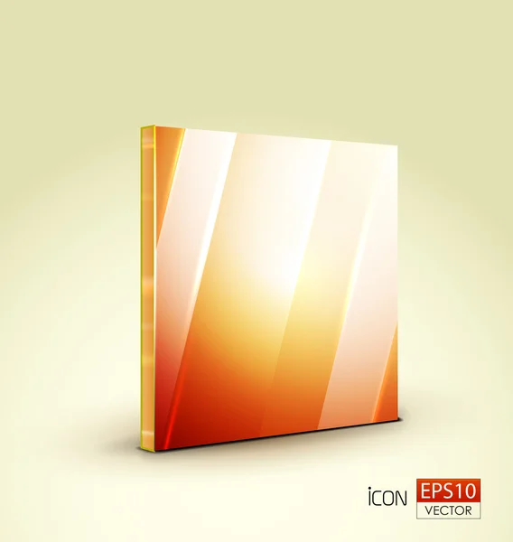 Narancssárga lemez ikonjára vagy a háttér — Stock Vector