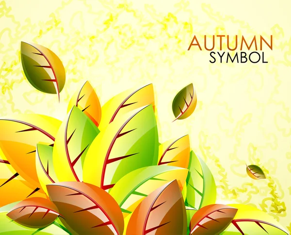 秋の葉ベクトルの背景 — ストックベクタ