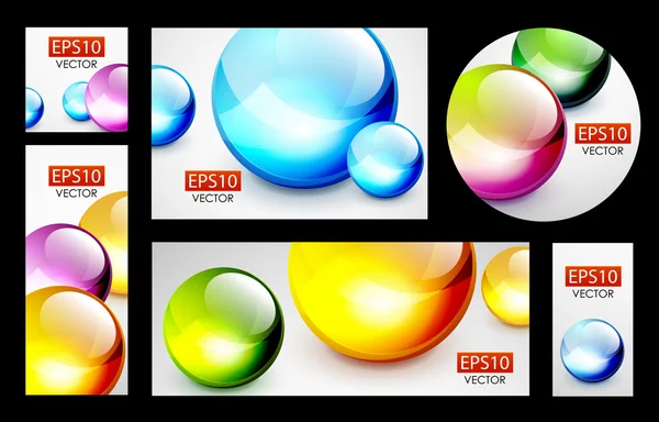 stock vector Colorful vector 3d sphere banners