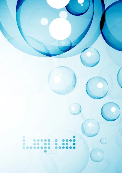 Bubbles in deep water background — Stock Photo, Image