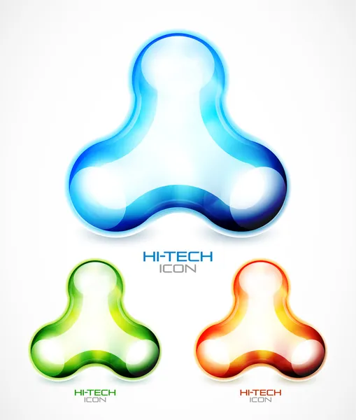 Hi-tech liquid abstract icon — Stock Vector