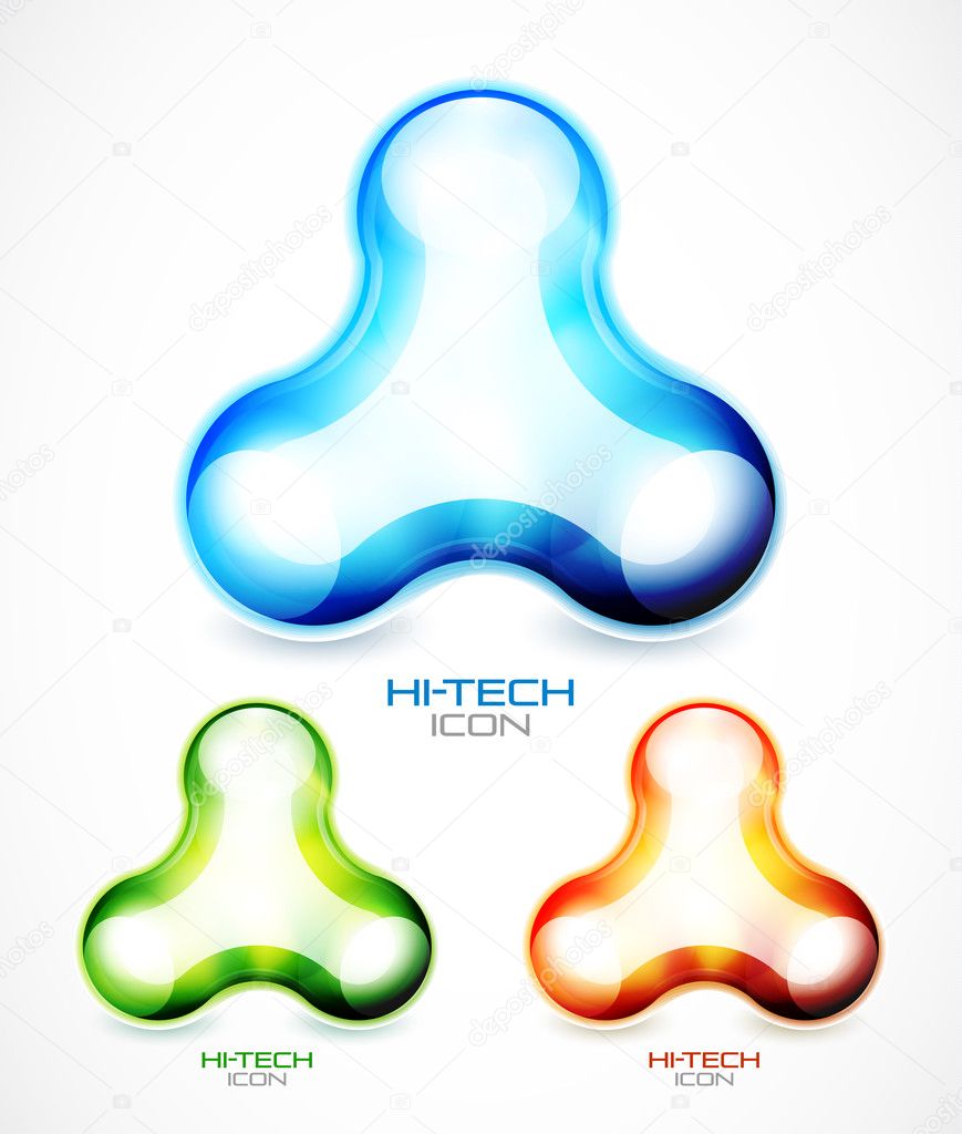 Hi-tech liquid abstract icon