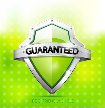 Eco friendly guarantee shield clipart