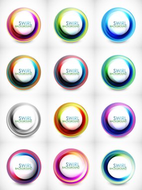 Big set of abstract swirls clipart