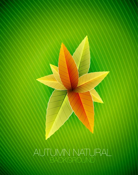 秋の葉のコンセプトです。自然のベクトルの背景 — ストックベクタ