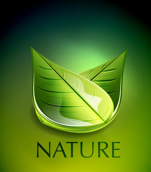 Concetto foglia verde natura — Vettoriale Stock