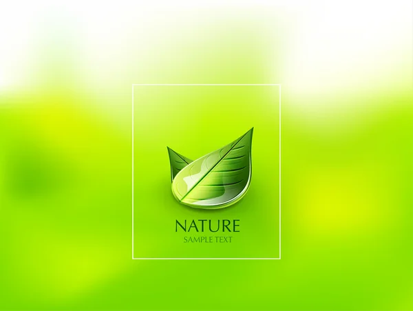 Příroda zelená listová koncept — Stockový vektor