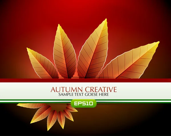 Vector creative autumn background — Stock Vector