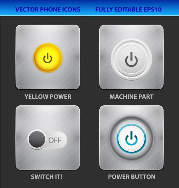 Icônes mobiles Power — Image vectorielle