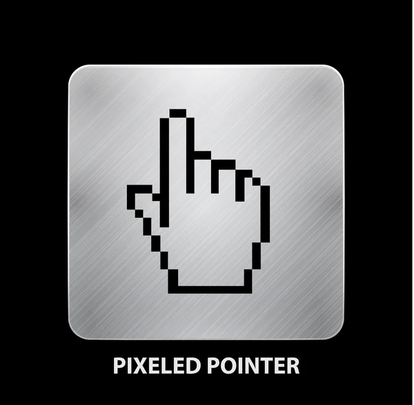 Hand pointer app icon — Stock Vector