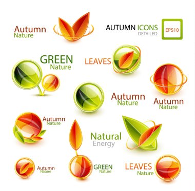 Autumn design elements clipart