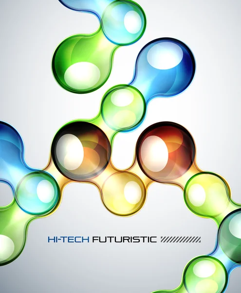 Techno bubble background — Stock Vector