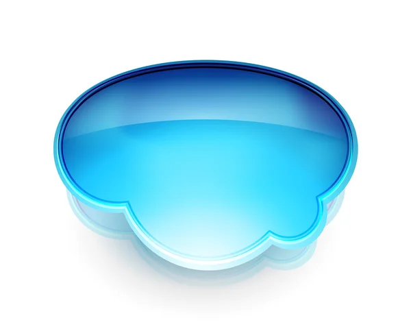 Vektor blau glänzende Sprechblase — Stockvektor