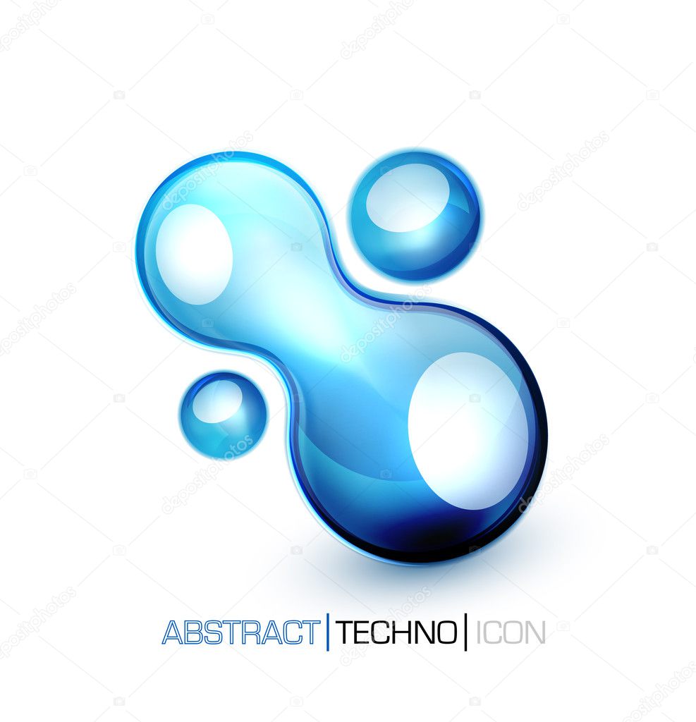 Vector blue fluid concept