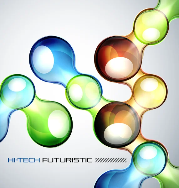 Techno bubble background — Stock Vector