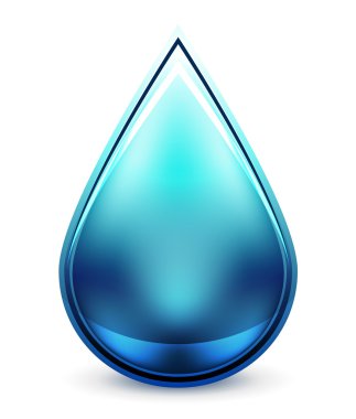 Hi-tech water drop icon clipart