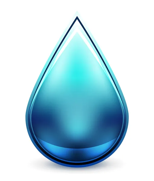 Hi-tech víz csepp ikon — Stock Vector