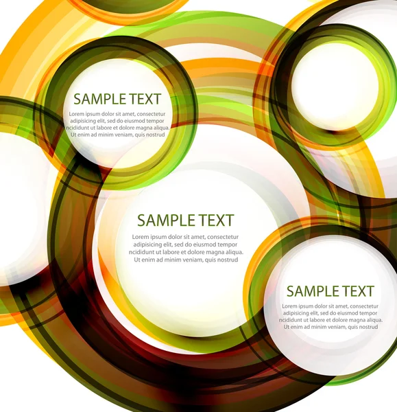 stock vector Vector abstract circles. Banner with sample text
