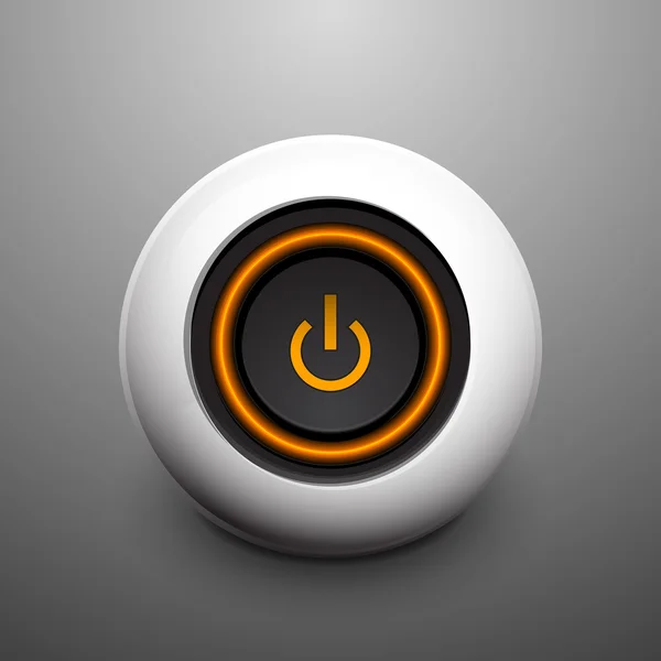 Botón de encendido esfera vectorial — Vector de stock
