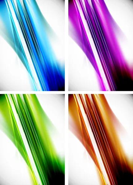 Abstract colorful line background set — Stock Vector