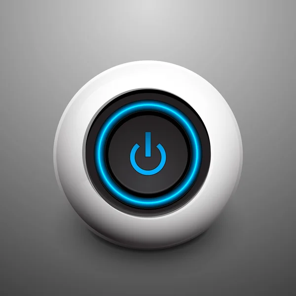 Vector sphere power button — Stock Vector