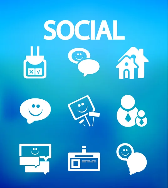 Social internet vector icons — Stock Vector