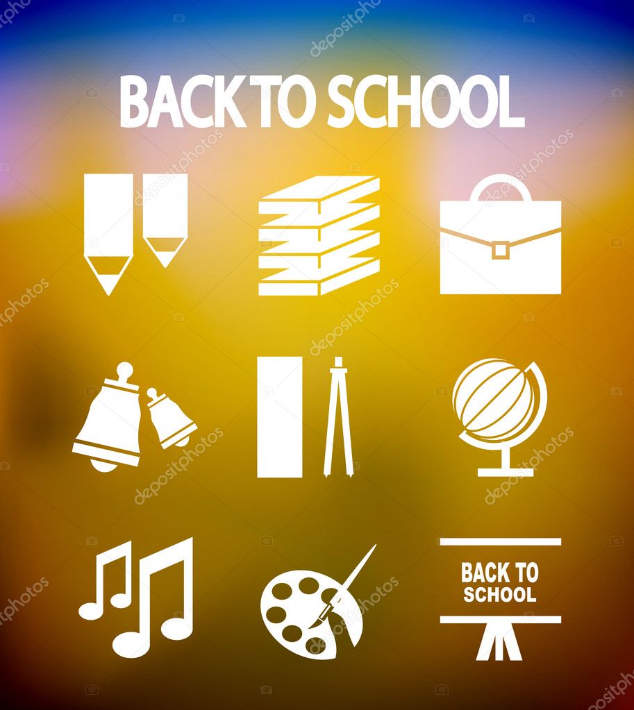 Back to school vector icons