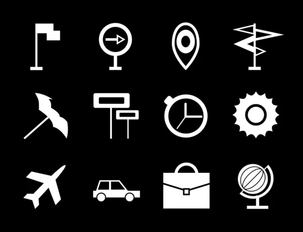 Set icone vettoriali di viaggio — Vettoriale Stock