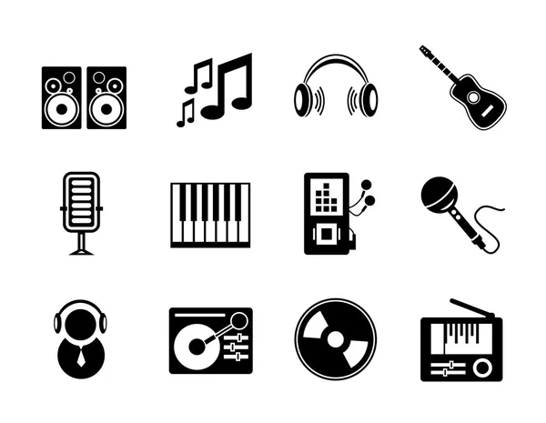 Vector music icons — Stock Vector