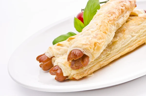 stock image Frankfurter and puff pastry