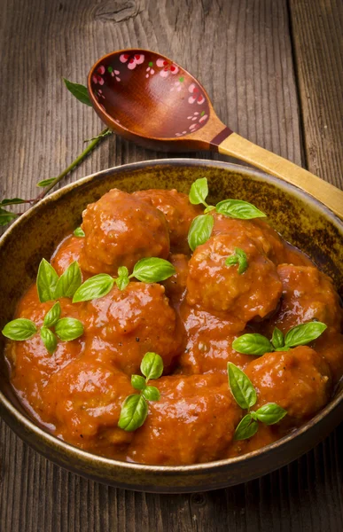 stock image Meatballs in tomato sauce