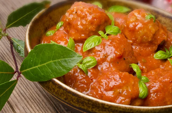 stock image Meatballs in tomato sauce