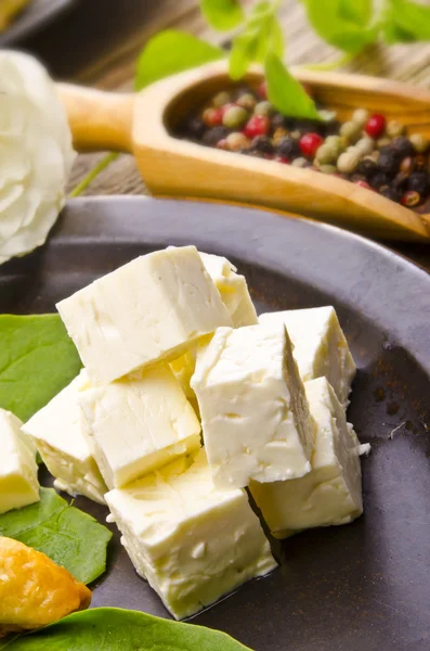 Kakor med spenat och feta ost — Stockfoto