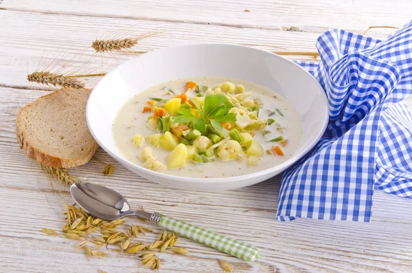 Substantial vegetable soup — Stock Image Substantial vegetable soup Royalty Free Stock Images