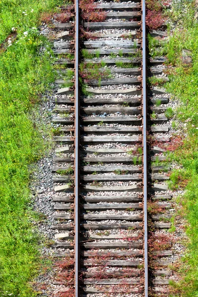 Pohled na železnice sleduje na vrcholu — Stock fotografie