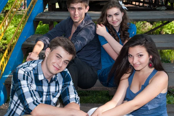 Four teenagers — Stock Photo, Image