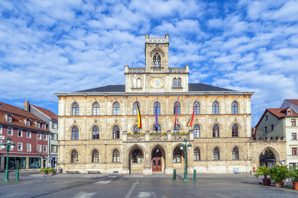 Town hall Weimar in Germany, UNESCO World Heritage Site