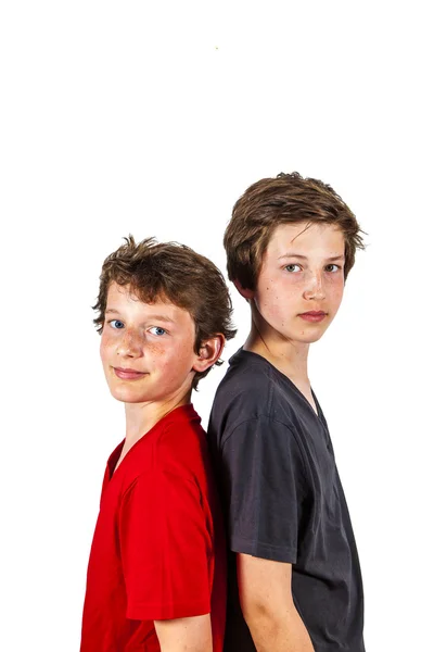 Happy brothers hugging — Stock Photo, Image
