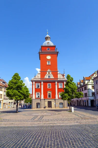Gotha - marché central avec hôtel de ville historique — Photo