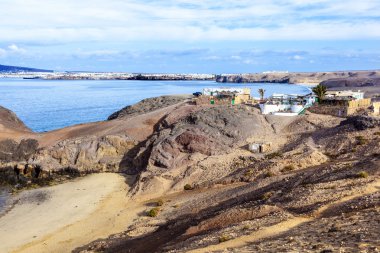 Playa de papagayo beach Lanzarote, Kanarya Adaları,