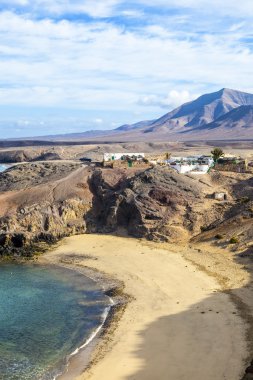 Playa de papagayo beach Lanzarote, Kanarya Adaları,