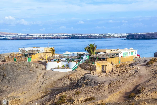 Praia de Papagayo em Lanzarote, Ilhas Canárias , — Fotografia de Stock