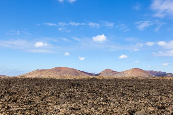 Área vulcânica em Lanzarote — Fotografia de Stock