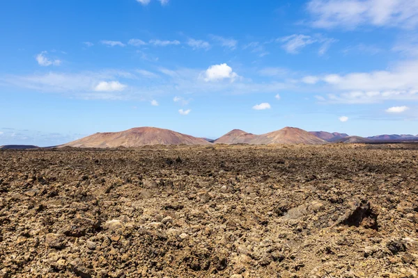 Vulkangebiet auf Lanzarote — Stockfoto