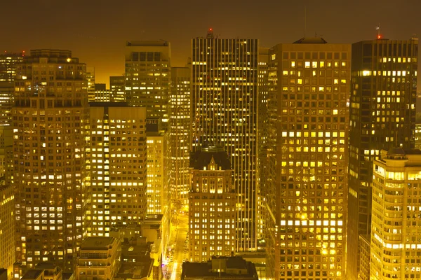 Aerial of San Francisco by night — Stock Photo, Image