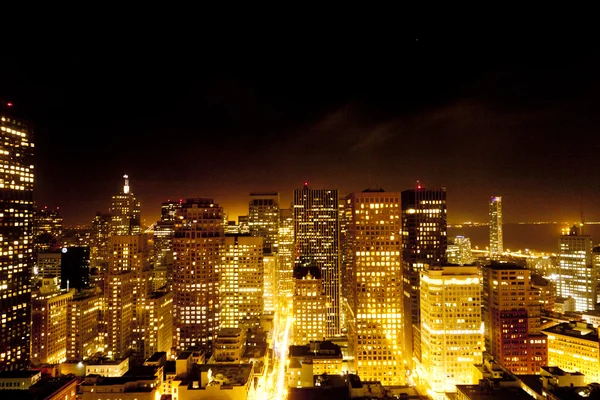 Aérea de San Francisco por la noche —  Fotos de Stock