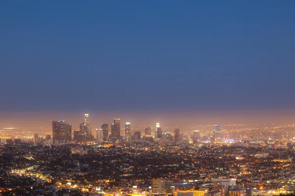 Cityview του Λος Άντζελες από νύχτα — Φωτογραφία Αρχείου