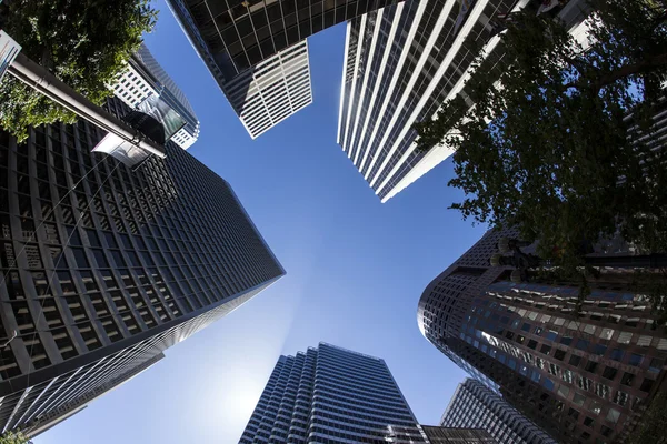 Rascacielos en el centro de San Francisco por la tarde — Foto de Stock