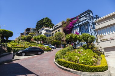 lombard street, crookedest sokak dünyanın görünümünü san